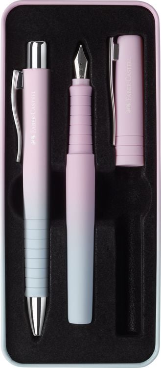 Produktbild: Faber-Castell Geschenkset F&uuml;ller + Kugelschreiber Poly Ball Pen blushing sky