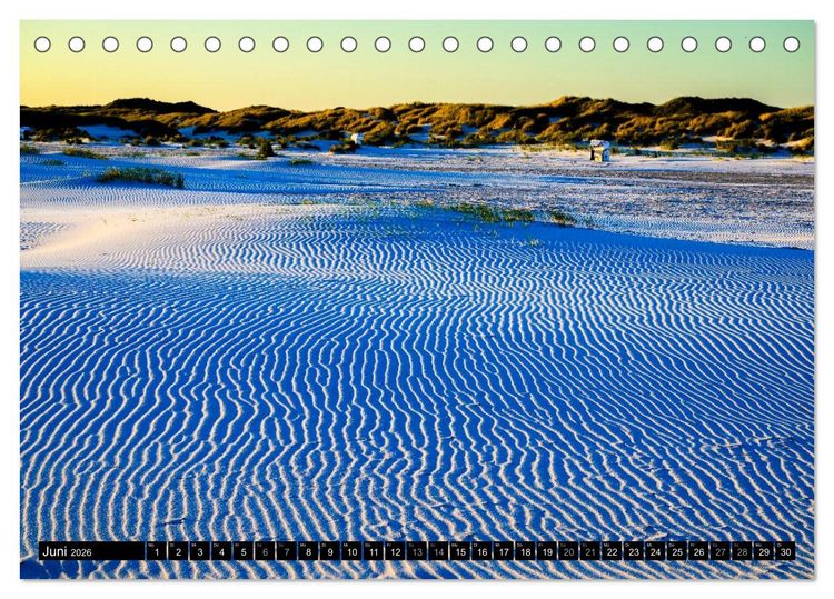 Produktbild: Einzigartige Strandansichten auf Amrum (Tischkalender 2026 DIN A5 quer), CALVENDO Monatskalender