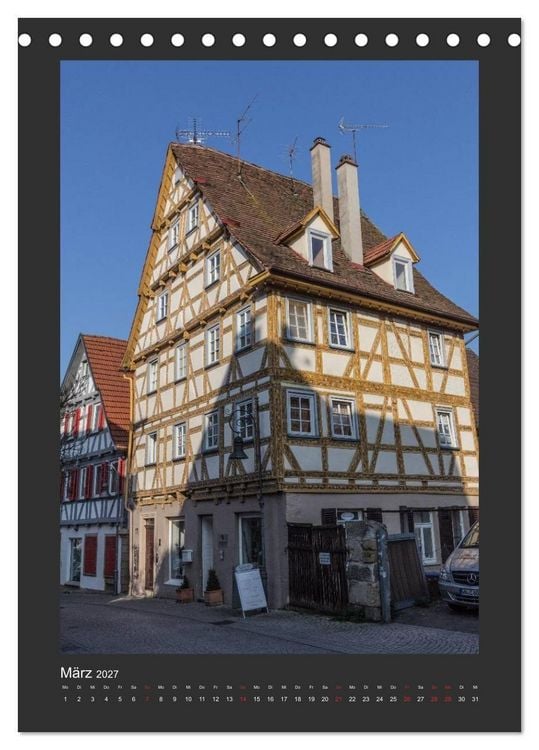 Produktbild: Waiblingen - Spaziergang durch die Altstadt (Tischkalender 2027 DIN A5 hoch), CALVENDO Monatskalender