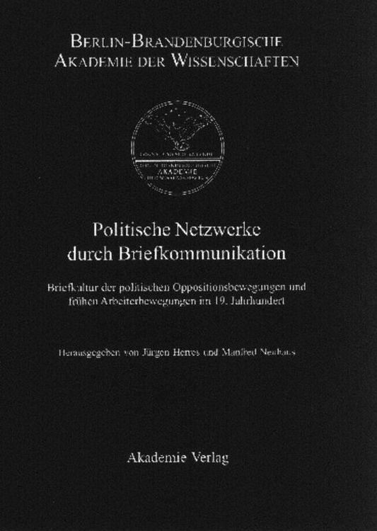 Produktbild: Politische Netzwerke durch Briefkommunikation