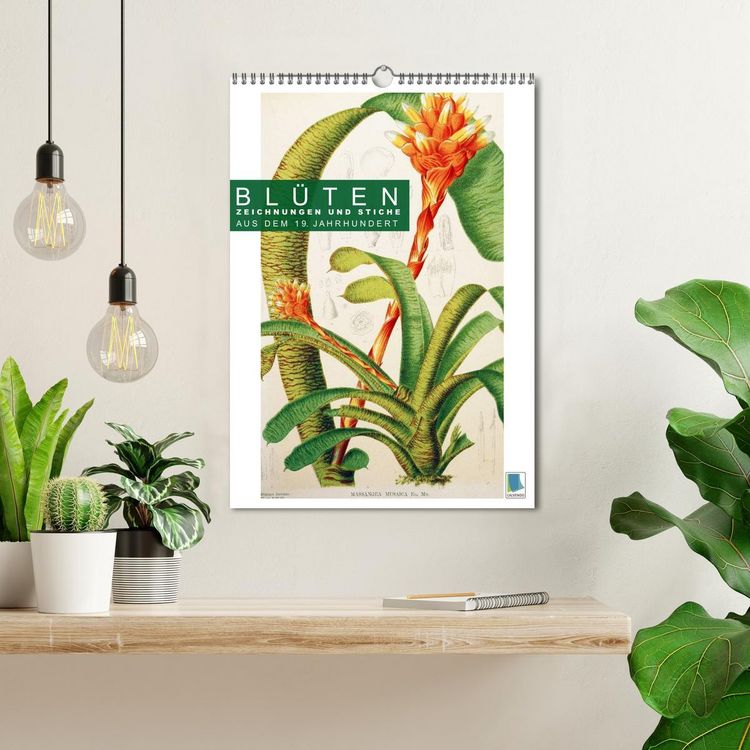 Produktbild: Bl&uuml;ten: Zeichnungen und Stiche aus dem 19. Jahrhundert (Wandkalender 2026 DIN A3 hoch), CALVENDO Monatskalender