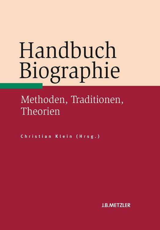 Produktbild: Handbuch Biographie