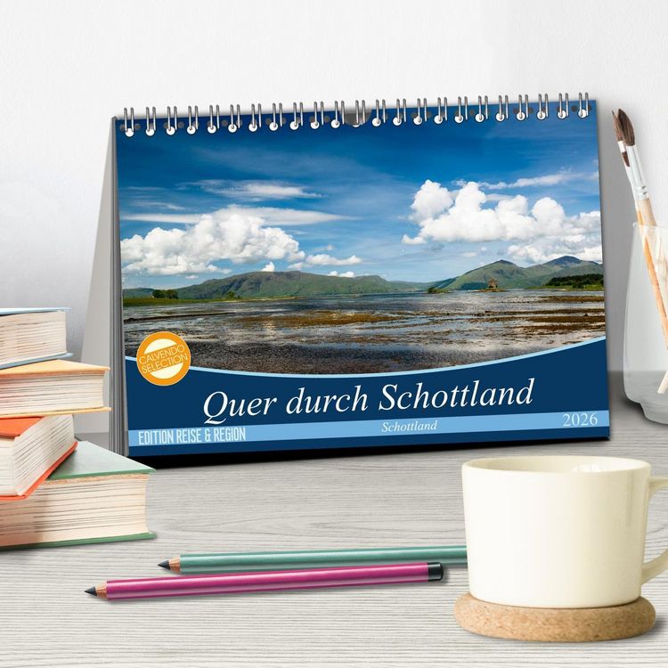 Produktbild: Quer durch Schottland (Tischkalender 2026 DIN A5 quer), CALVENDO Monatskalender
