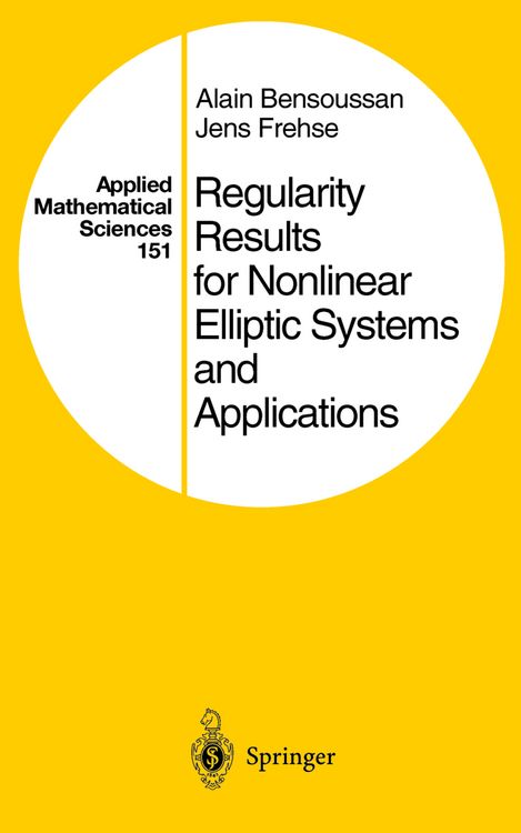 Produktbild: Regularity Results for Nonlinear Elliptic Systems and Applications