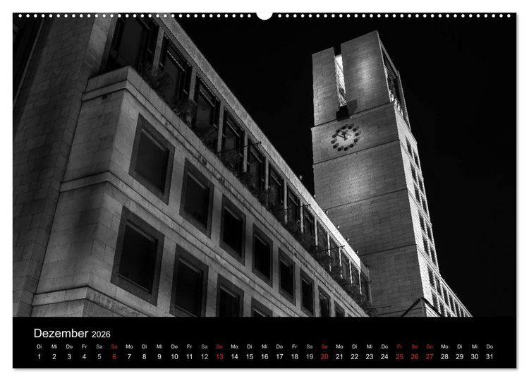 Produktbild: Stuttgart bei Nacht (Wandkalender 2026 DIN A2 quer), CALVENDO Monatskalender