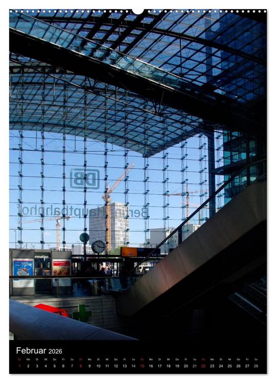 Produktbild: Hauptbahnhof Berlin (hochwertiger Premium Wandkalender 2026 DIN A2 hoch), Kunstdruck in Hochglanz