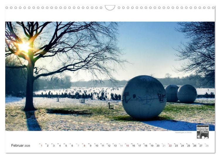 Produktbild: M&Uuml;NSTER :: Ansichten einer lebenswerten Stadt (Wandkalender 2026 DIN A3 quer), CALVENDO Monatskalender