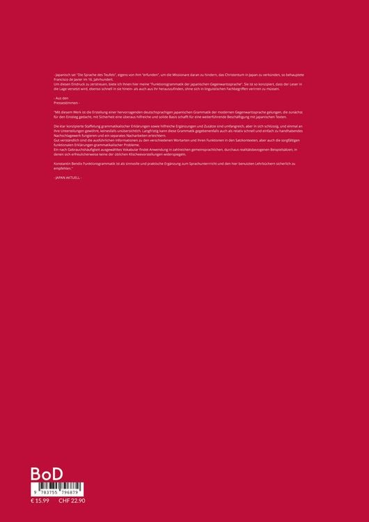 Produktbild: Funktionsgrammatik der japanischen Gegenwartssprache