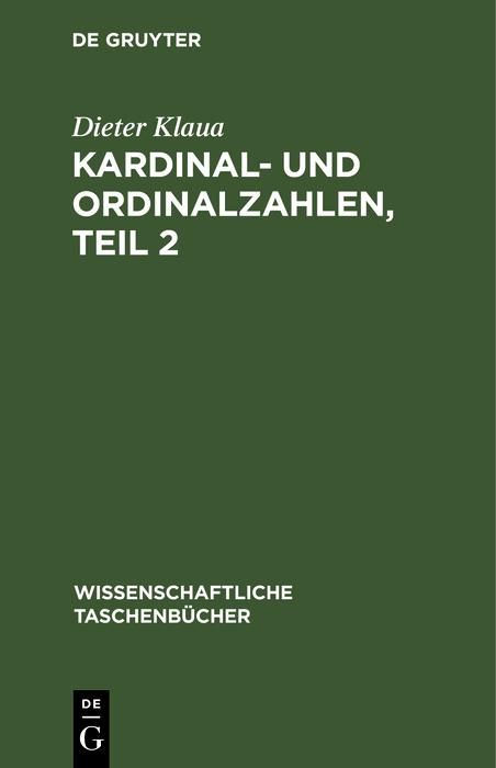 Produktbild: Kardinal- und Ordinalzahlen, Teil 2