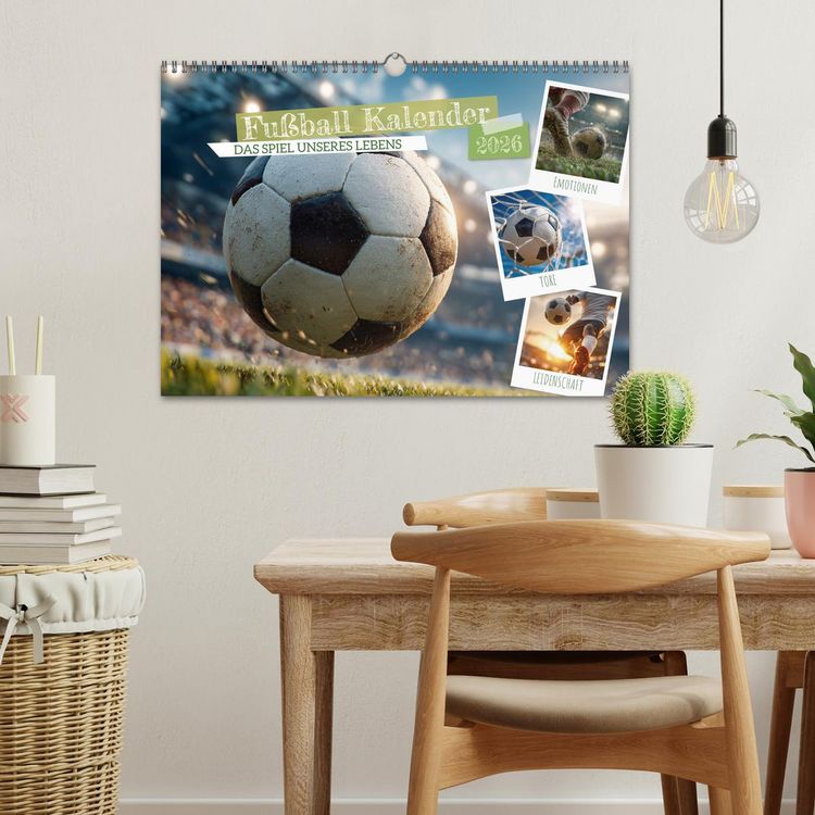 Produktbild: Fu&szlig;ball Kalender - Das Spiel unseres Lebens (Wandkalender 2026 DIN A3 quer), CALVENDO Monatskalender