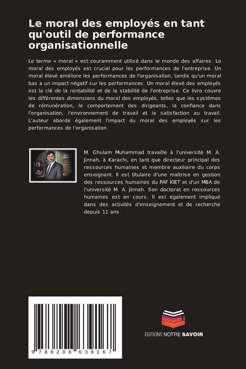 Produktbild: Le moral des employ&eacute;s en tant qu'outil de performance organisationnelle