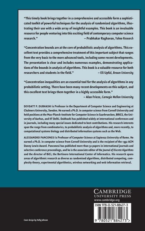 Produktbild: Concentration of Measure for the Analysis of Randomized Algorithms