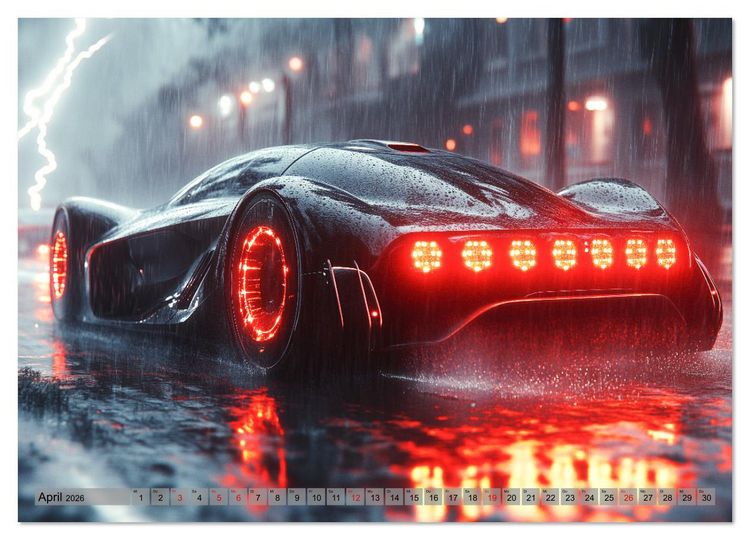 Produktbild: Zukunft Auto - Design, Autos und autonomes Fahren der Zukunft (Wandkalender 2026 DIN A4 quer), CALVENDO Monatskalender
