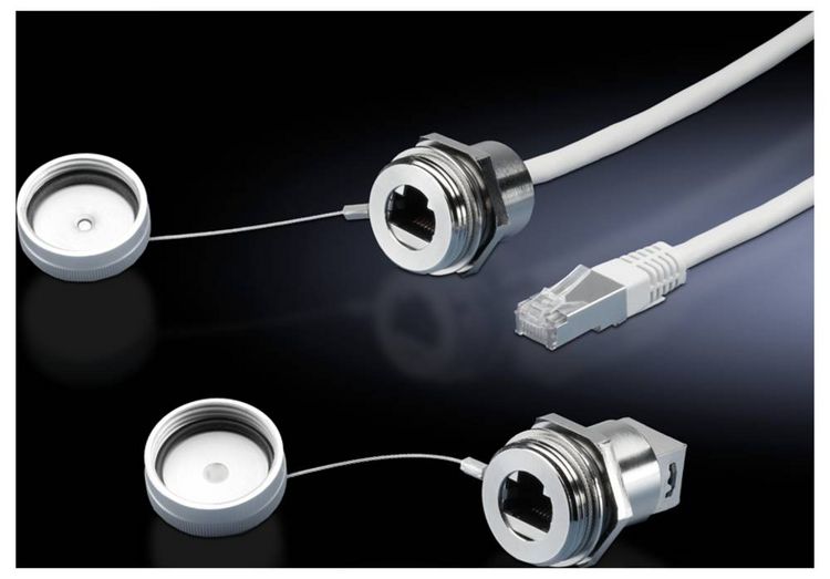 Produktbild: Rittal SZ 2482.730 RJ45 Einbaumodul Messing 1St.