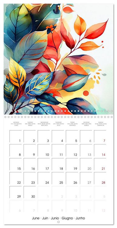 Produktbild: The Art of Leaves (Wall Calendar 2026 12 &times; 12 Inch) CALVENDO 12 Month Wall Calendar