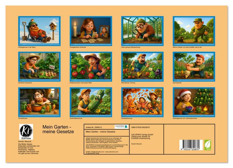 Produktbild: Mein Garten - meine Gesetze (Wandkalender 2026 DIN A3 quer), CALVENDO Monatskalender