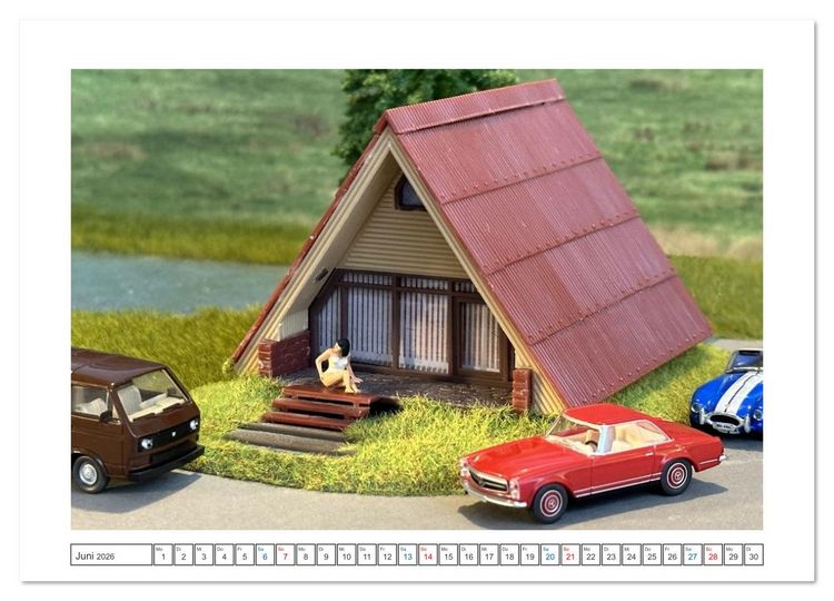 Produktbild: Architektur in Miniatur (hochwertiger Premium Wandkalender 2026 DIN A2 quer), Kunstdruck in Hochglanz
