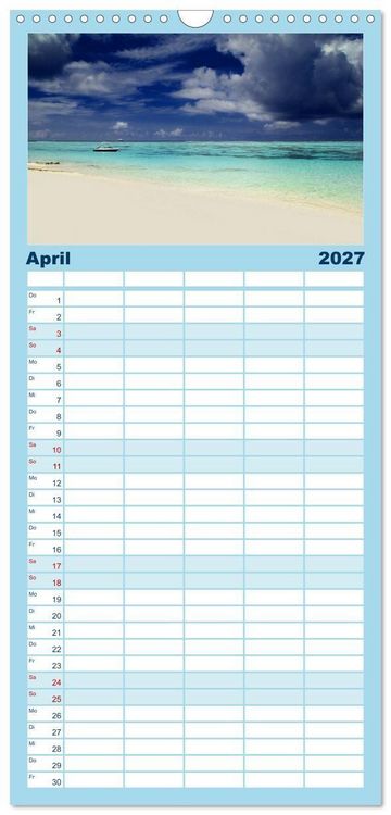 Produktbild: Familienplaner 2027 - Malediven &ndash; Das Paradies im Indischen Ozean III mit 5 Spalten (Wandkalender, 21 x 45 cm) CALVENDO