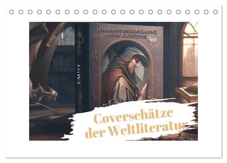 Produktbild: Coversch&auml;tze der Weltliteratur (Tischkalender 2026 DIN A5 quer), CALVENDO Monatskalender