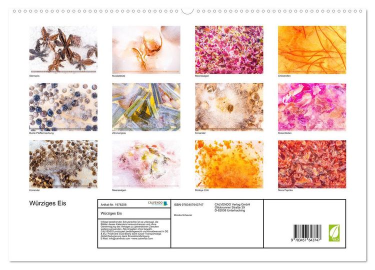 Produktbild: W&uuml;rziges Eis (Wandkalender 2026 DIN A2 quer), CALVENDO Monatskalender