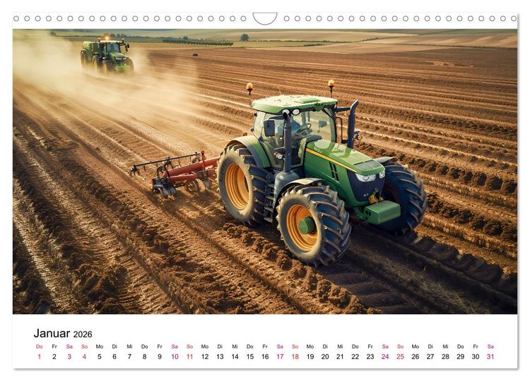 Produktbild: Traktoren Power (Wandkalender 2026 DIN A3 quer), CALVENDO Monatskalender