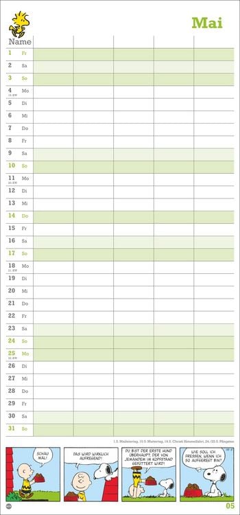 Produktbild: Peanuts Familienplaner 2026