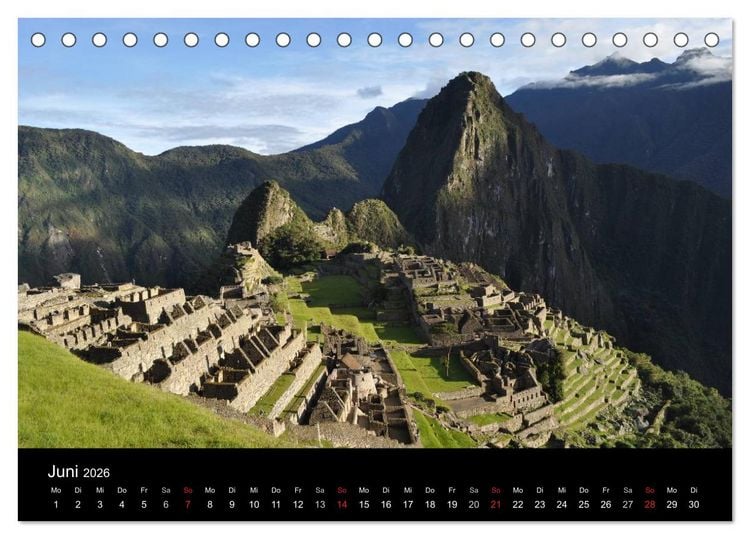 Produktbild: Machu Picchu - Exklusiv (Tischkalender 2026 DIN A5 quer), CALVENDO Monatskalender