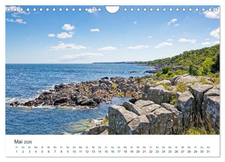Produktbild: Bornholm - die K&uuml;sten der Ostseeinsel (Wandkalender 2026 DIN A4 quer), CALVENDO Monatskalender