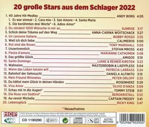 Produktbild: 20 gro&aacute;e Stars aus dem Schlager 2022