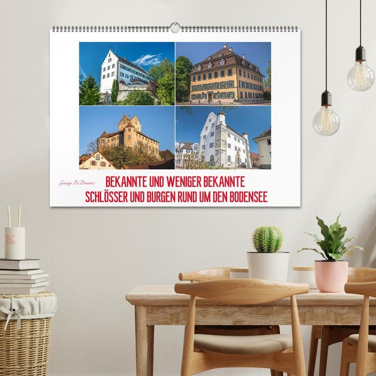 Produktbild: Bekannte und weniger bekannte Schl&ouml;sser und Burgen rund um dem Bodensee (Wandkalender 2026 DIN A2 quer), CALVENDO Monatskalender