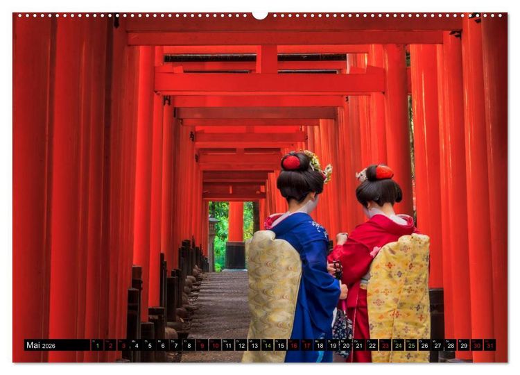 Produktbild: Kyotos Tempel - Bilder aus Japan (hochwertiger Premium Wandkalender 2026 DIN A2 quer), Kunstdruck in Hochglanz