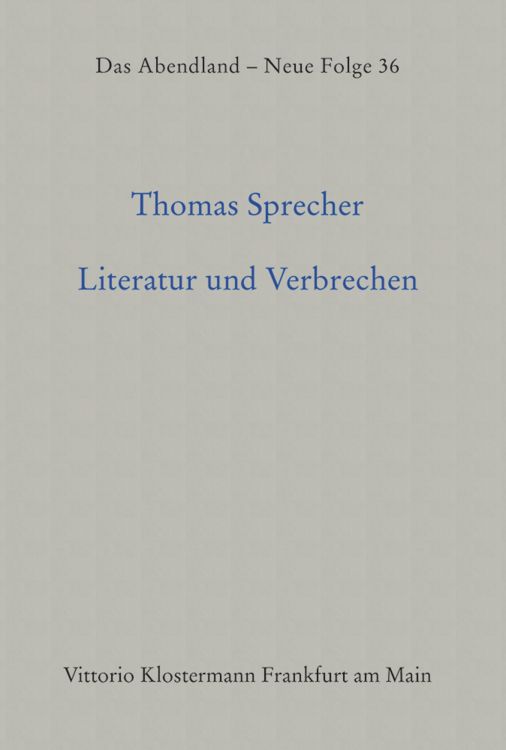 Produktbild: Literatur und Verbrechen