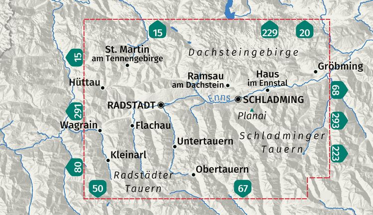 Produktbild: KOMPASS Wanderkarte 31 Radstadt, Schladming, Flachau 1:50.000