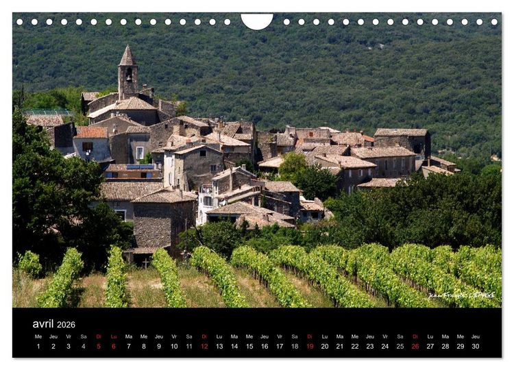 Produktbild: La vall&eacute;e de la C&eacute;ze Gard (Calendrier mural 2026 DIN A4 vertical), CALVENDO calendrier mensuel