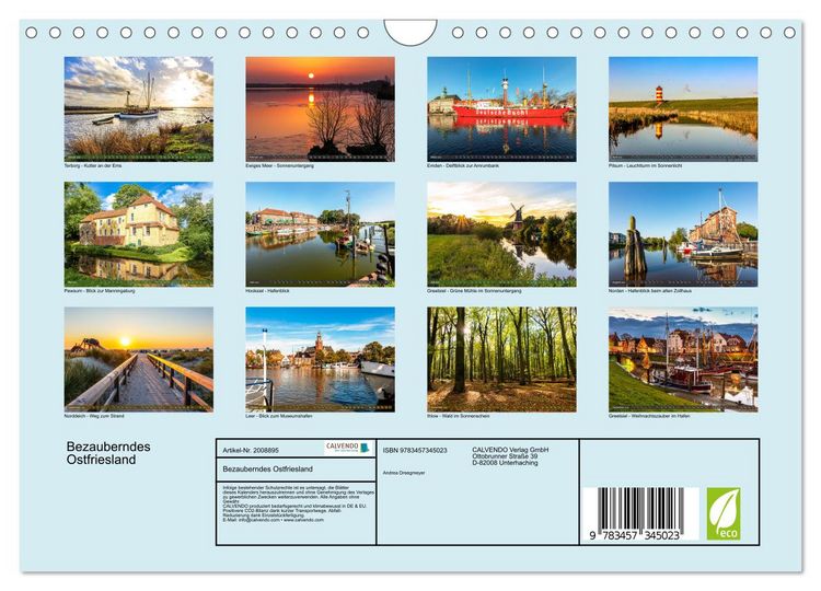 Produktbild: Bezauberndes Ostfriesland (Wandkalender 2026 DIN A4 quer), CALVENDO Monatskalender