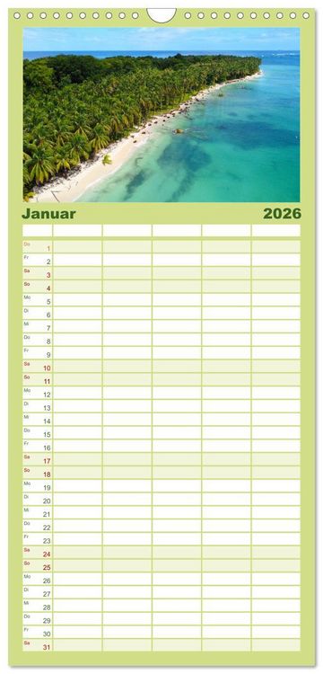 Produktbild: Familienplaner 2026 - Panama - Traumhafte Str&auml;nde und St&auml;dte. mit 5 Spalten (Wandkalender, 21 x 45 cm) CALVENDO