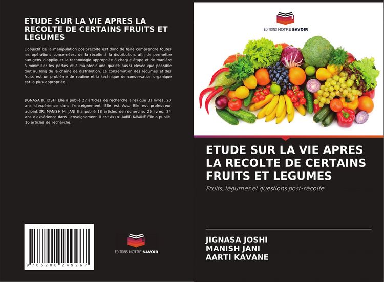 Produktbild: Etude Sur La Vie Apres La Recolte De Certains Fruits Et Legumes
