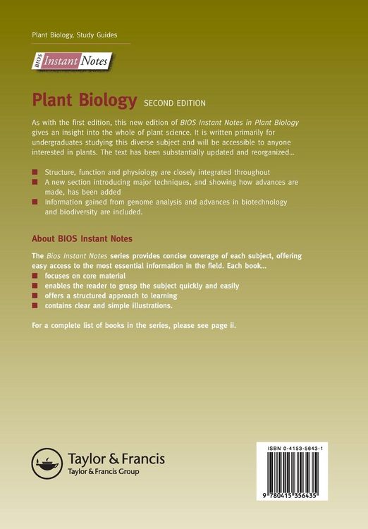 Produktbild: BIOS Instant Notes in Plant Biology