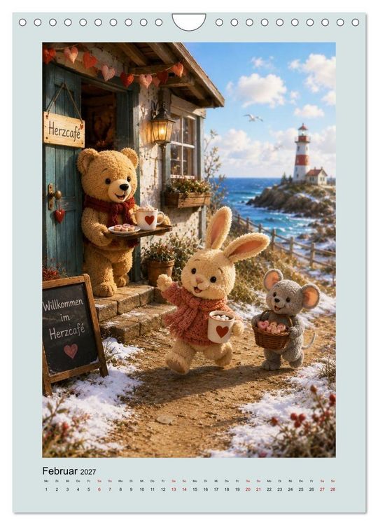 Produktbild: Die Insel der Stofftiere (Wandkalender 2027 DIN A4 hoch), CALVENDO Monatskalender