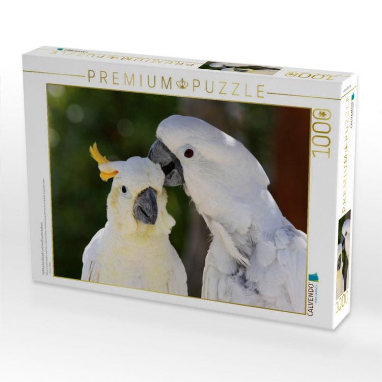 Produktbild: CALVENDO Puzzle Gelbhaubenkakadu und Wei&szlig;haubenkakadu | 1000 Teile Lege-Gr&ouml;&szlig;e 64x48cm Foto-Puzzle f&uuml;r gl&uuml;ckliche Stunden