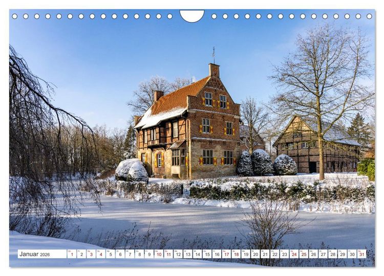 Produktbild: Wasserschl&ouml;sser im M&uuml;nsterland (Wandkalender 2026 DIN A4 quer), CALVENDO Monatskalender