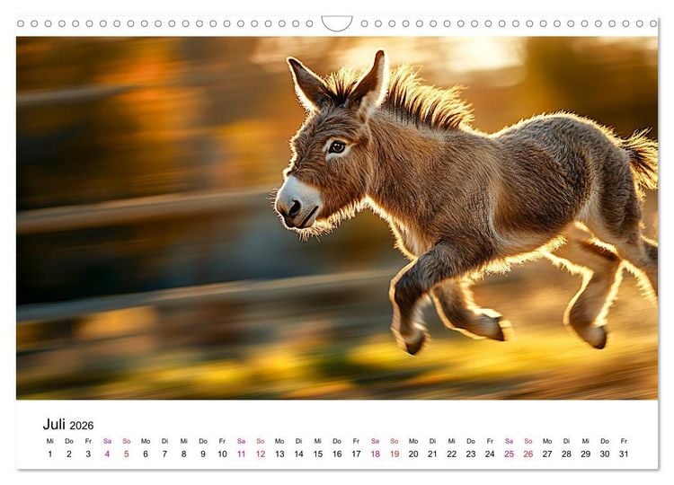 Produktbild: Esel - neugierige Typen (Wandkalender 2026 DIN A3 quer), CALVENDO Monatskalender