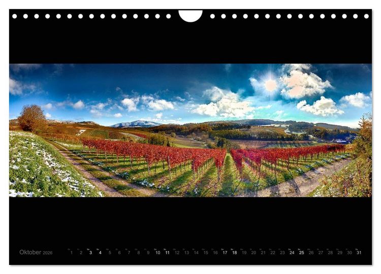 Produktbild: Markgr&auml;flerland-Panoramen - Vier Jahreszeiten in der Toskana Deutschlands (Wandkalender 2026 DIN A4 quer), CALVENDO Monatskalender