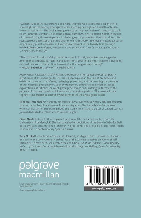 Produktbild: Preservation, Radicalism, and the Avant-Garde Canon