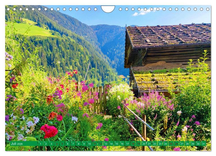 Produktbild: Ultental Wundersch&ouml;ne alte Bauernh&auml;user (Wandkalender 2026 DIN A4 quer), CALVENDO Monatskalender