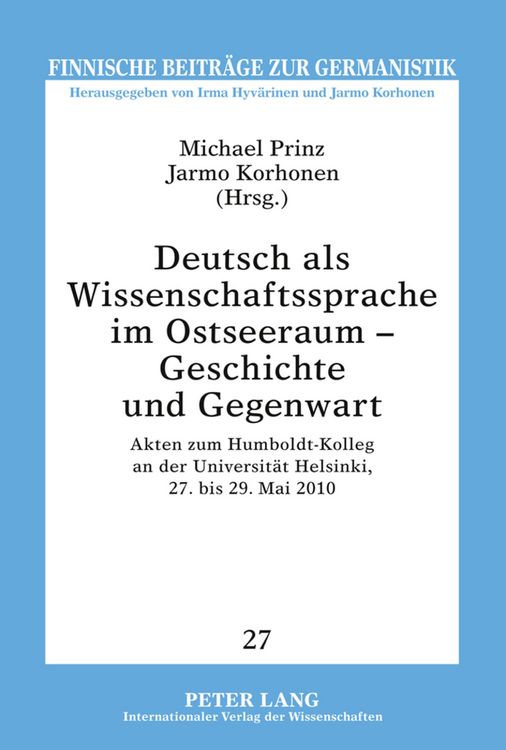Produktbild: Deutsch als Wissenschaftssprache im Ostseeraum &ndash; Geschichte und Gegenwart