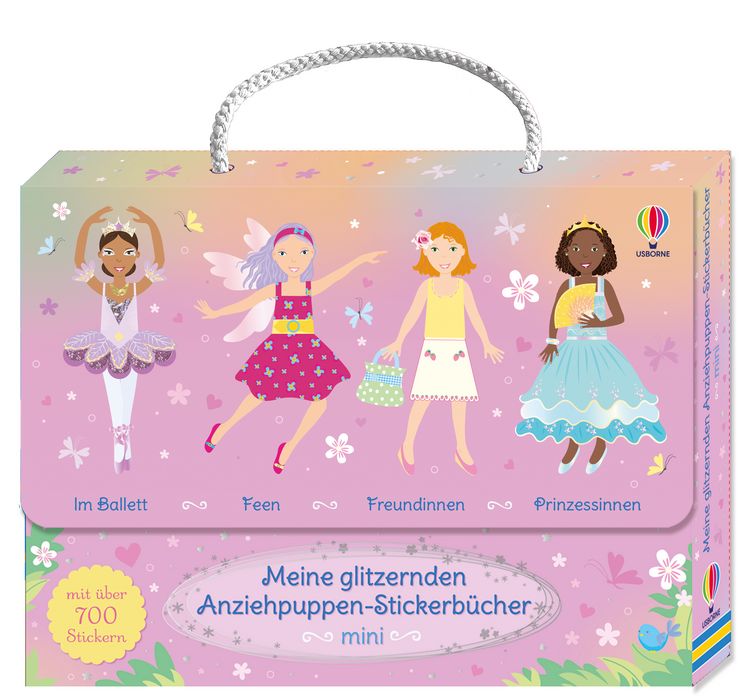 Produktbild: Meine glitzernden Anziehpuppen-Stickerb&uuml;cher mini: Im Ballett, Feen, Freundinnen und Prinzessinnen