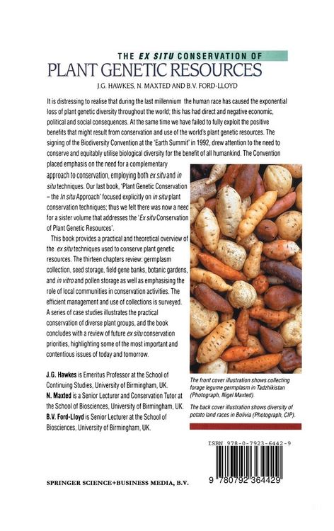 Produktbild: The Ex Situ Conservation of Plant Genetic Resources