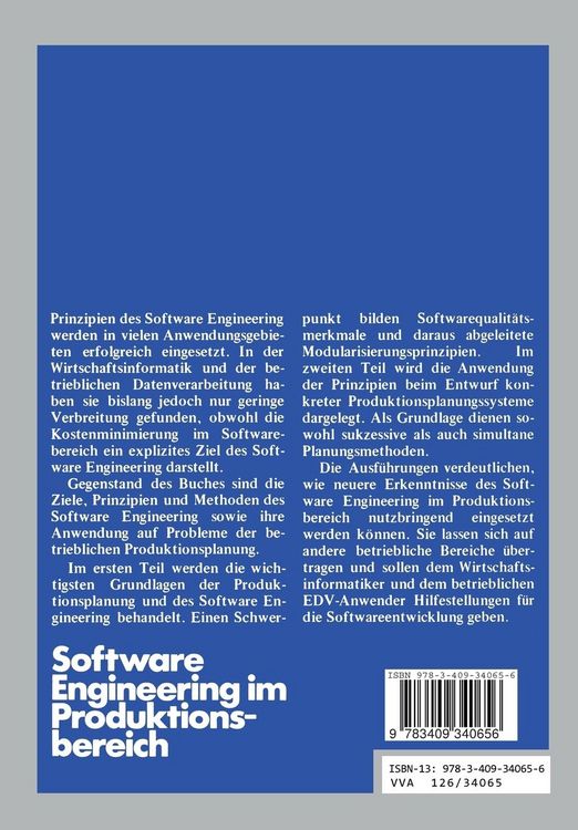 Produktbild: Software Engineering im Produktionsbereich
