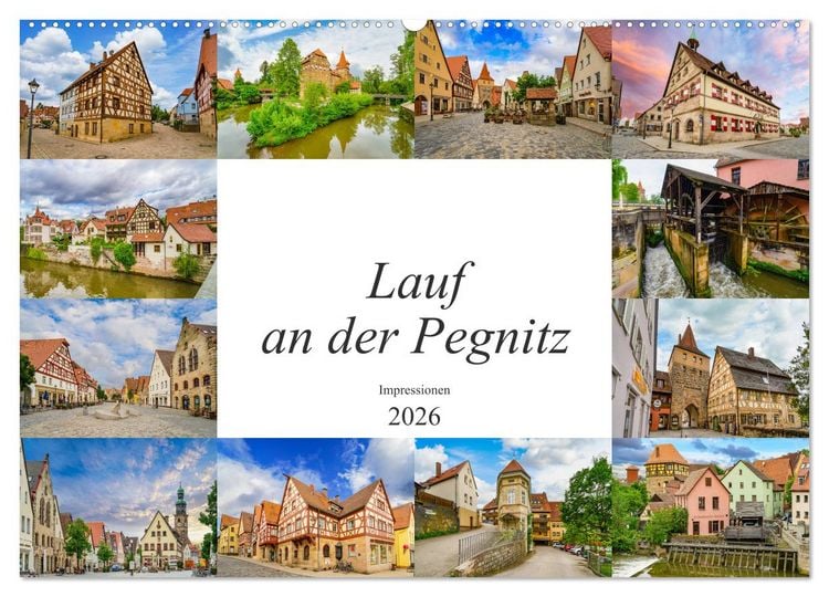Produktbild: Lauf an der Pegnitz Impressionen (Wandkalender 2026 DIN A2 quer), CALVENDO Monatskalender
